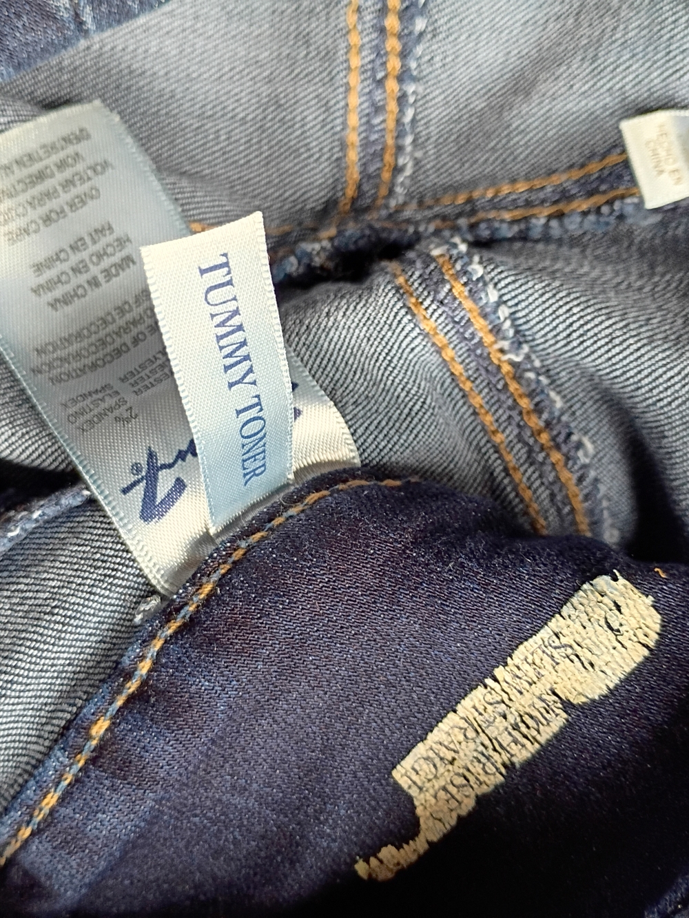 Women's Seven 7 Tummy Toner Cuff High Rise-Slim Straight Jeans Size 14 - Picture 11 of 12
